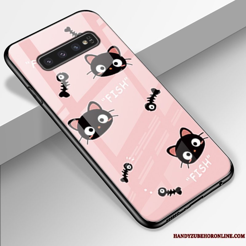 Etui Samsung Galaxy S10+ Silikone Gul Lille Sektion, Cover Samsung Galaxy S10+ Beskyttelse Glas Telefon