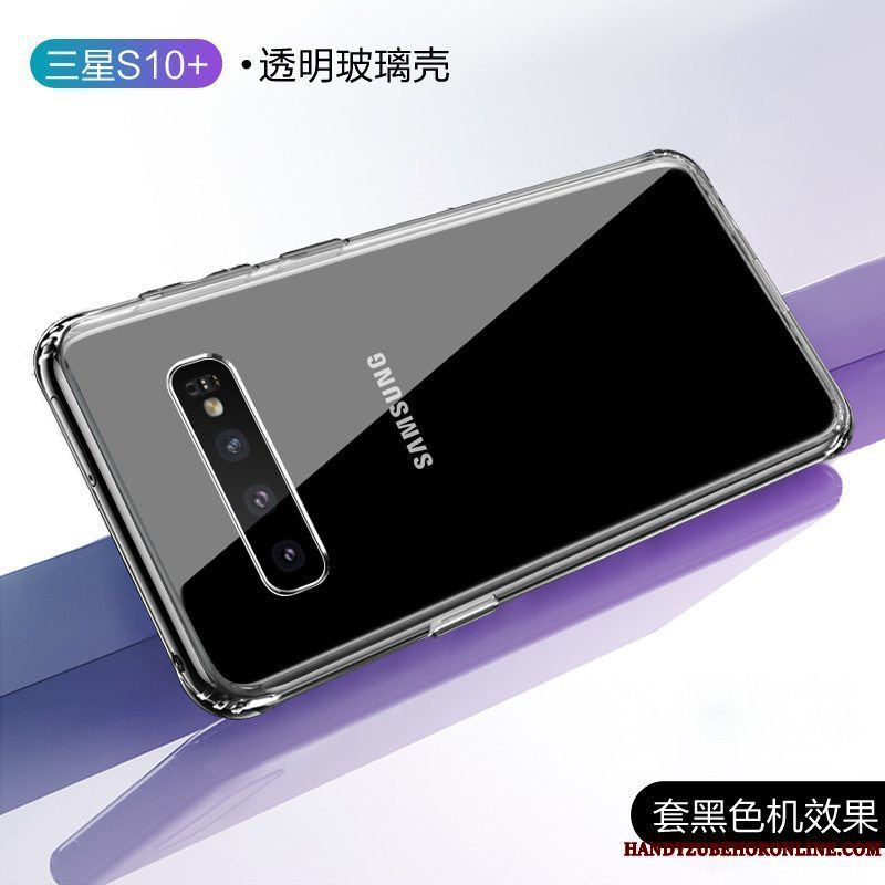 Etui Samsung Galaxy S10+ Silikone Telefonaf Personlighed, Cover Samsung Galaxy S10+ Beskyttelse Anti-fald Gennemsigtig