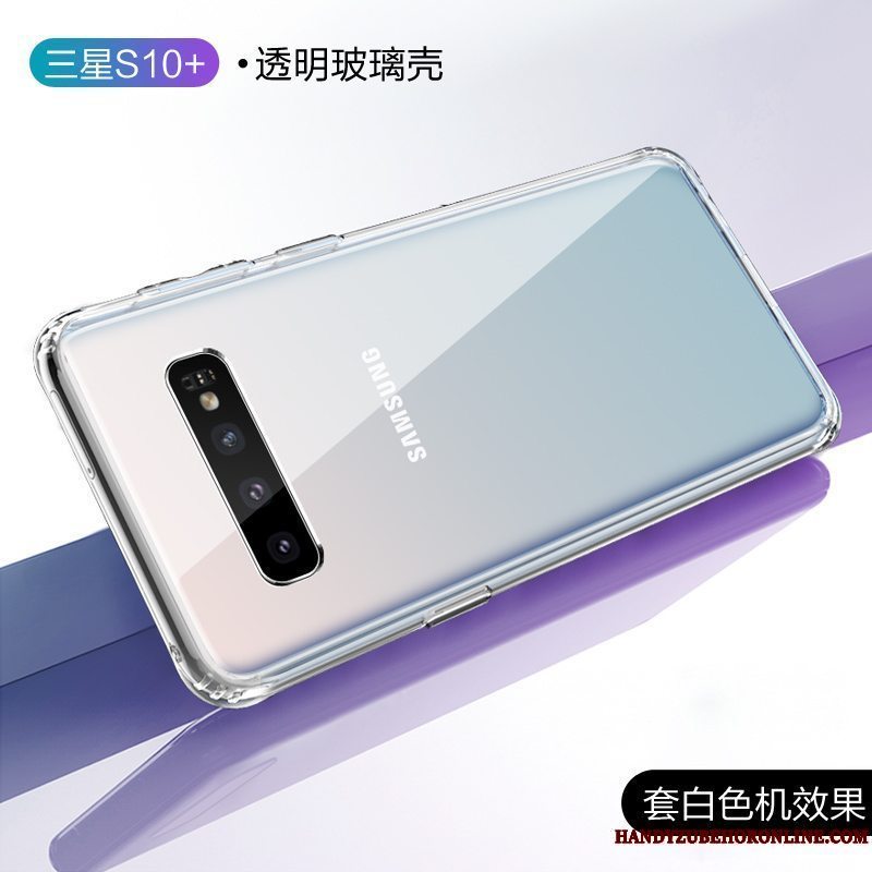 Etui Samsung Galaxy S10+ Silikone Telefonaf Personlighed, Cover Samsung Galaxy S10+ Beskyttelse Anti-fald Gennemsigtig