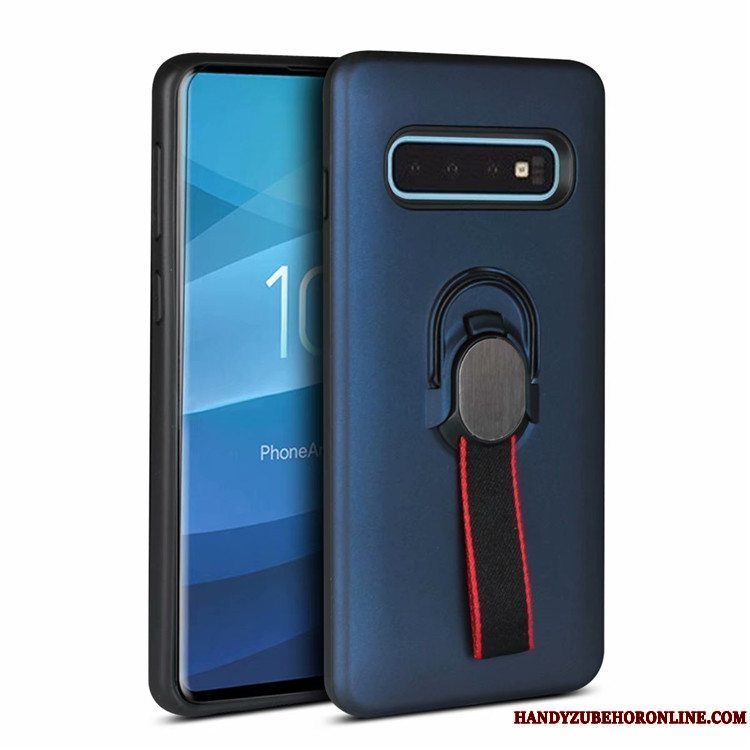 Etui Samsung Galaxy S10+ Support Cyan Anti-fald, Cover Samsung Galaxy S10+ Beskyttelse Telefonbil