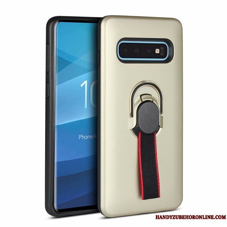 Etui Samsung Galaxy S10+ Support Cyan Anti-fald, Cover Samsung Galaxy S10+ Beskyttelse Telefonbil