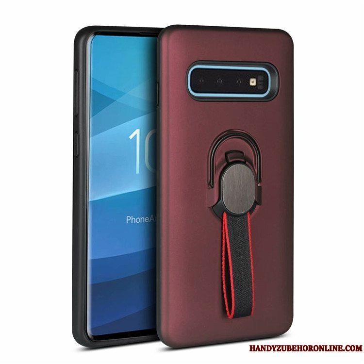 Etui Samsung Galaxy S10+ Support Cyan Anti-fald, Cover Samsung Galaxy S10+ Beskyttelse Telefonbil