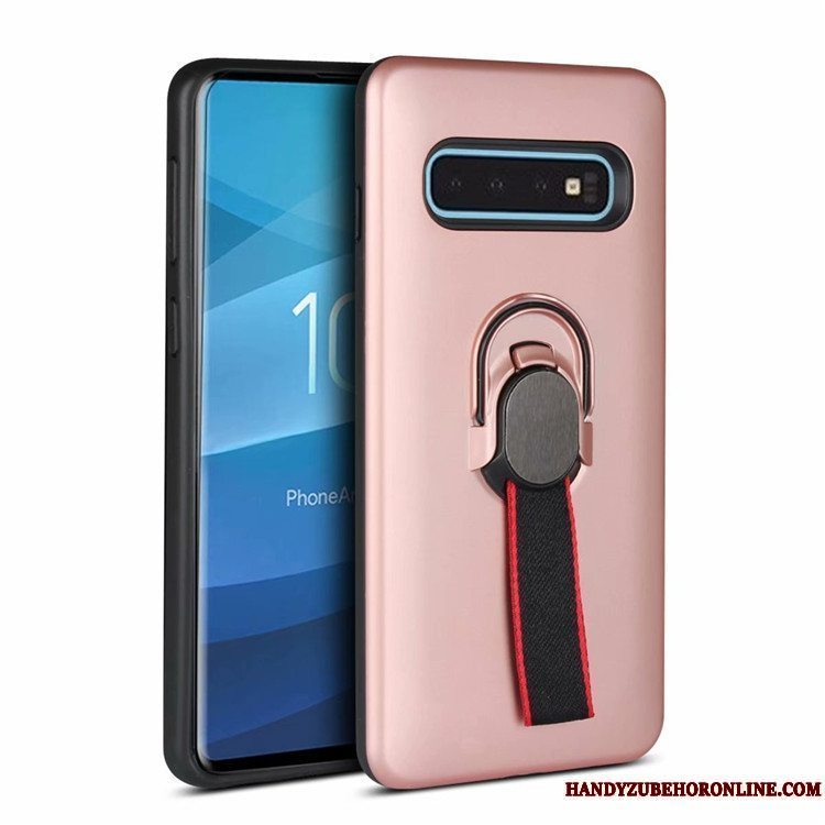 Etui Samsung Galaxy S10+ Support Cyan Anti-fald, Cover Samsung Galaxy S10+ Beskyttelse Telefonbil