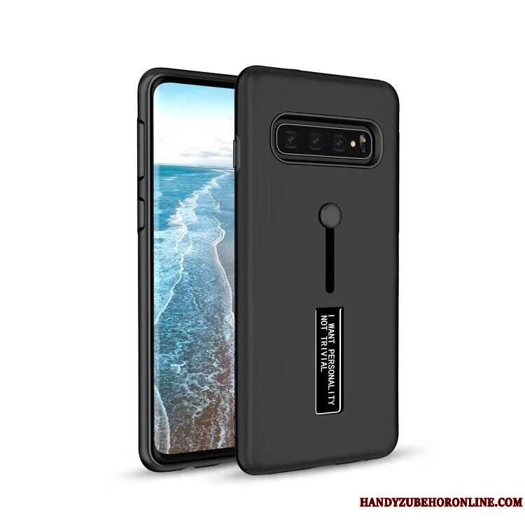 Etui Samsung Galaxy S10 Support Hvid Ring, Cover Samsung Galaxy S10 Beskyttelse Telefon