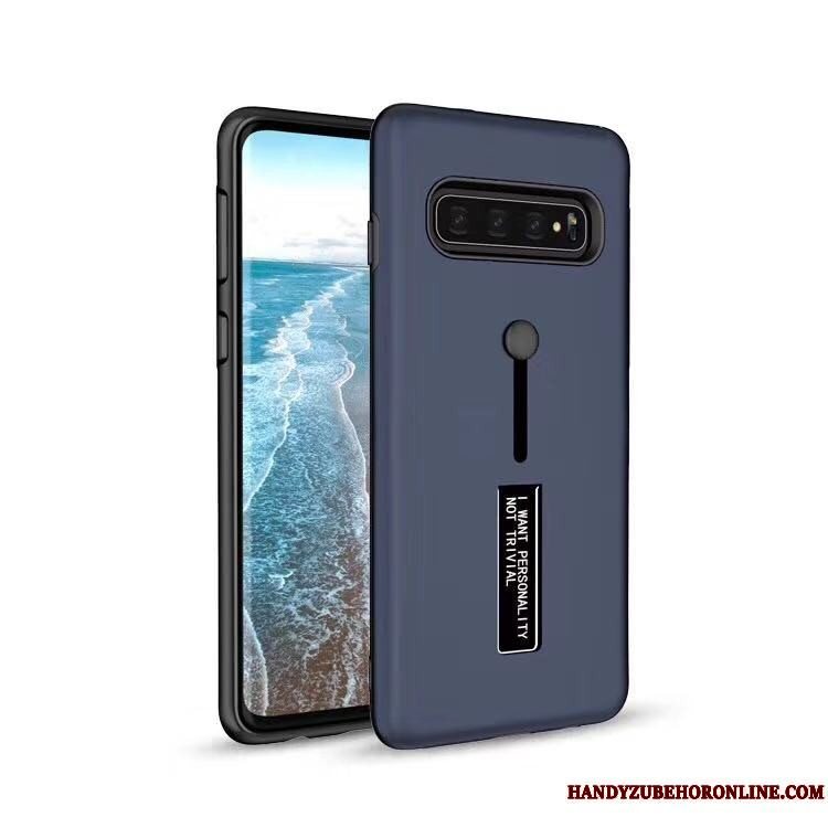 Etui Samsung Galaxy S10 Support Hvid Ring, Cover Samsung Galaxy S10 Beskyttelse Telefon