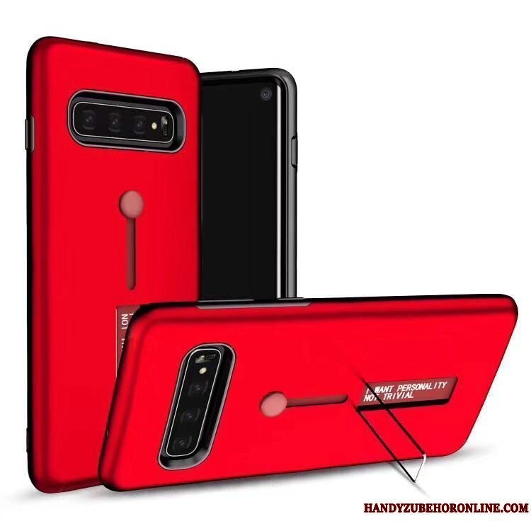 Etui Samsung Galaxy S10 Support Hvid Ring, Cover Samsung Galaxy S10 Beskyttelse Telefon