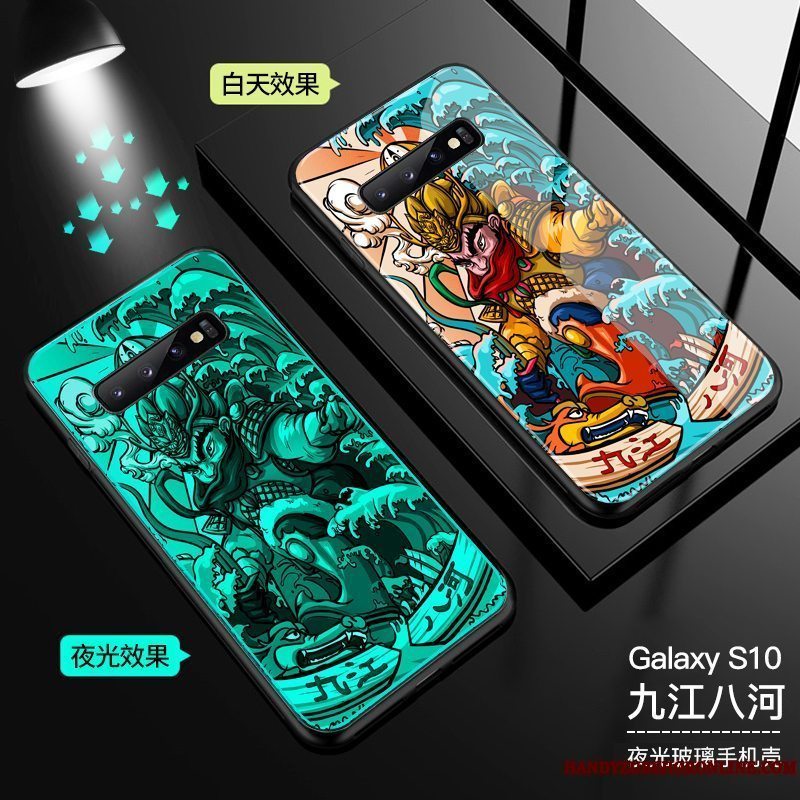 Etui Samsung Galaxy S10 Tasker Anti-fald Kinesisk Stil, Cover Samsung Galaxy S10 Beskyttelse Lyser Telefon