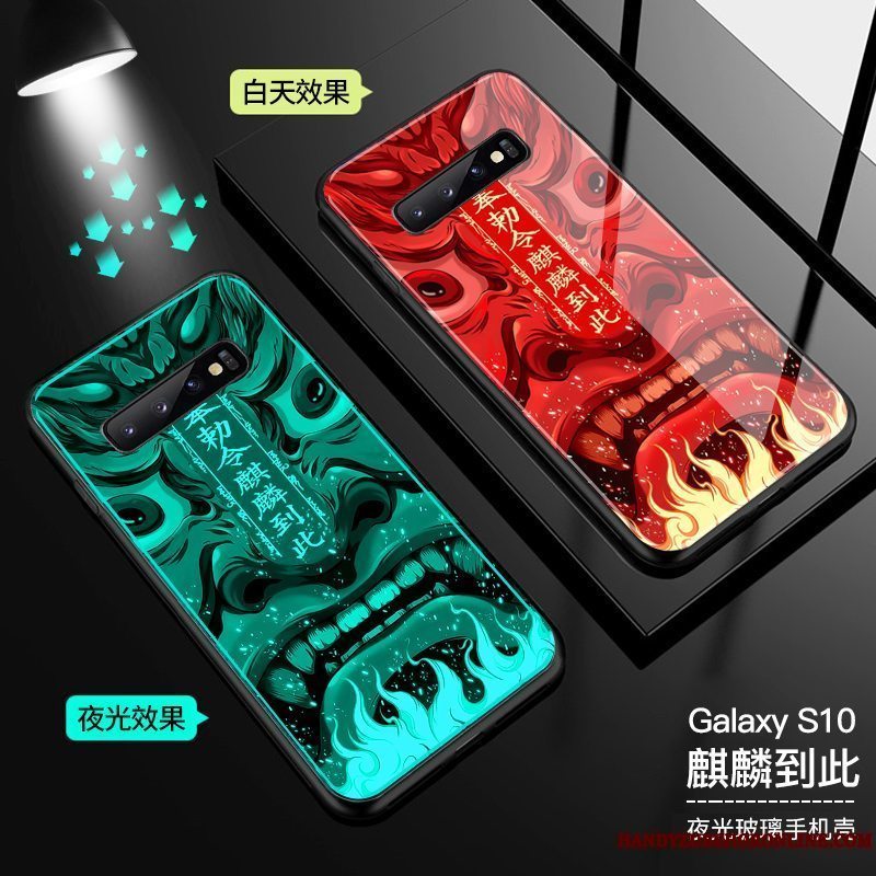 Etui Samsung Galaxy S10 Tasker Anti-fald Kinesisk Stil, Cover Samsung Galaxy S10 Beskyttelse Lyser Telefon