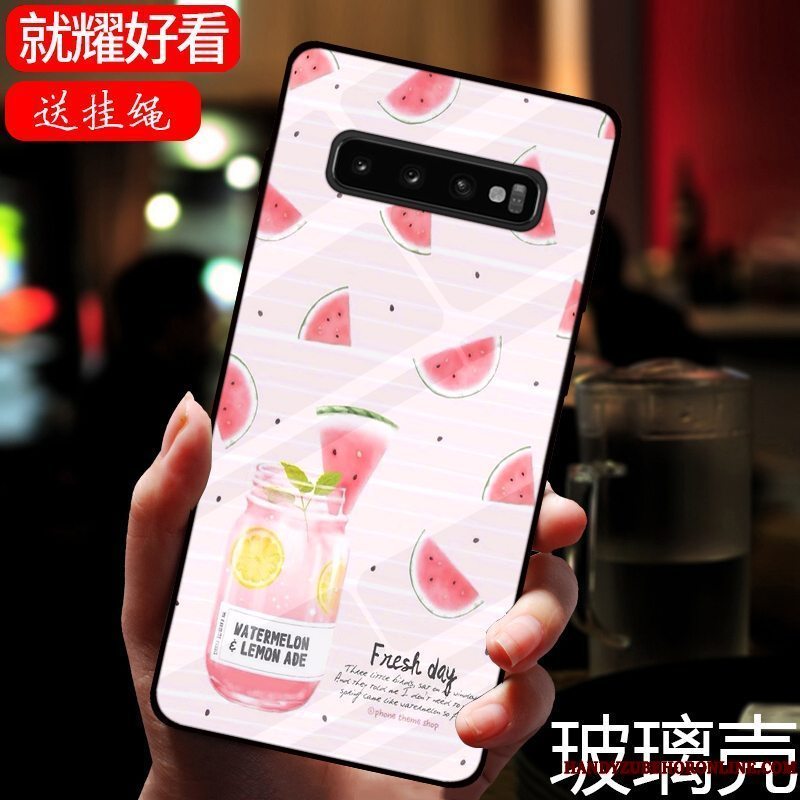 Etui Samsung Galaxy S10 Tasker Frisk Tilpas, Cover Samsung Galaxy S10 Mønster Grøn