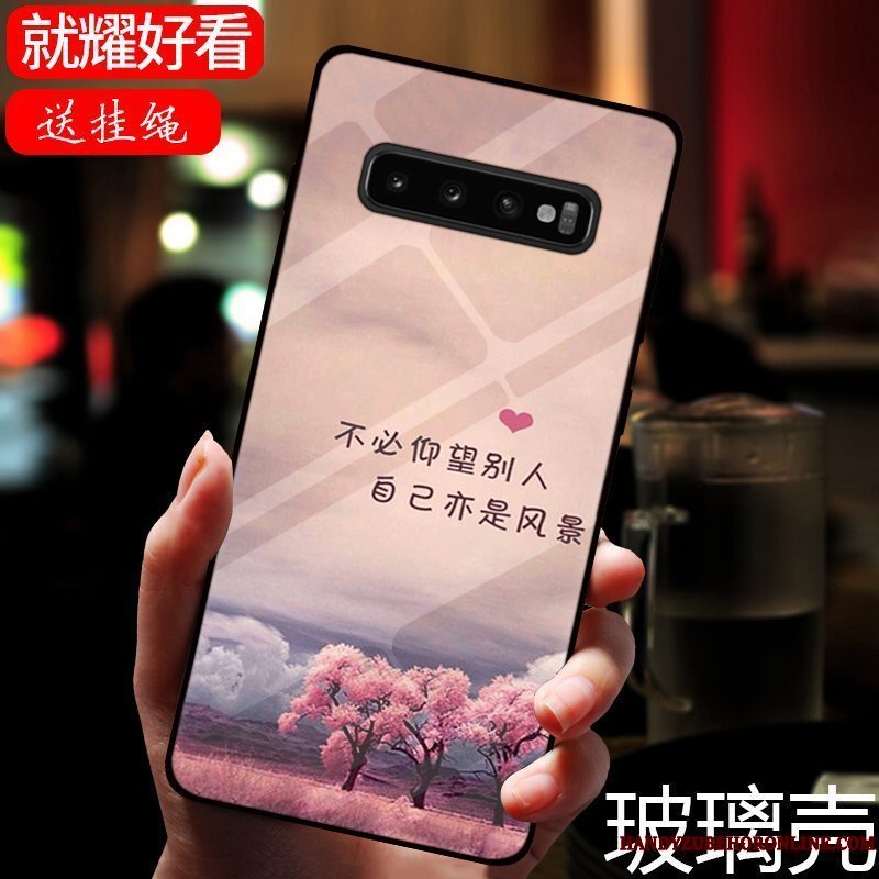 Etui Samsung Galaxy S10 Tasker Frisk Tilpas, Cover Samsung Galaxy S10 Mønster Grøn