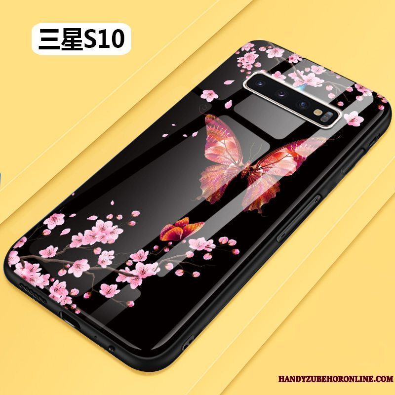 Etui Samsung Galaxy S10 Tasker Glas Telefon, Cover Samsung Galaxy S10 Silikone Hård Anti-fald