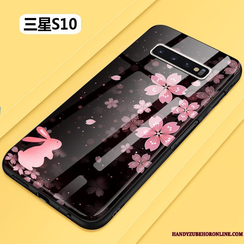 Etui Samsung Galaxy S10 Tasker Glas Telefon, Cover Samsung Galaxy S10 Silikone Hård Anti-fald