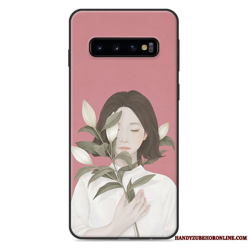 Etui Samsung Galaxy S10 Tasker Grøn Hængende Ornamenter, Cover Samsung Galaxy S10 Lille Sektion Telefon