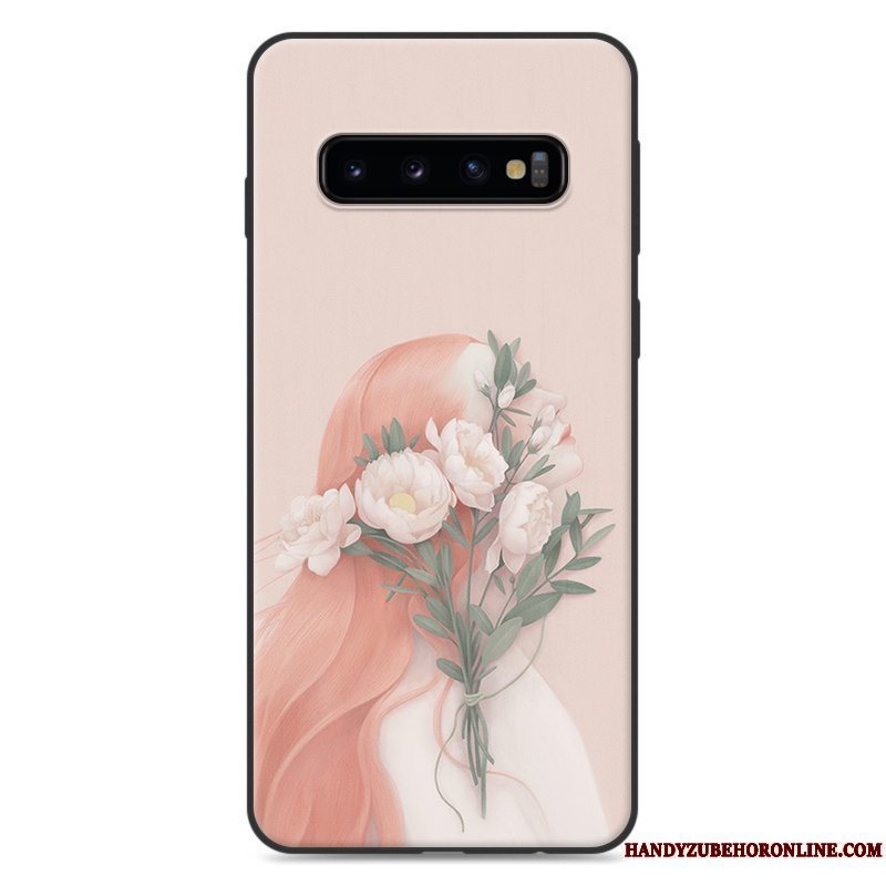 Etui Samsung Galaxy S10 Tasker Grøn Hængende Ornamenter, Cover Samsung Galaxy S10 Lille Sektion Telefon