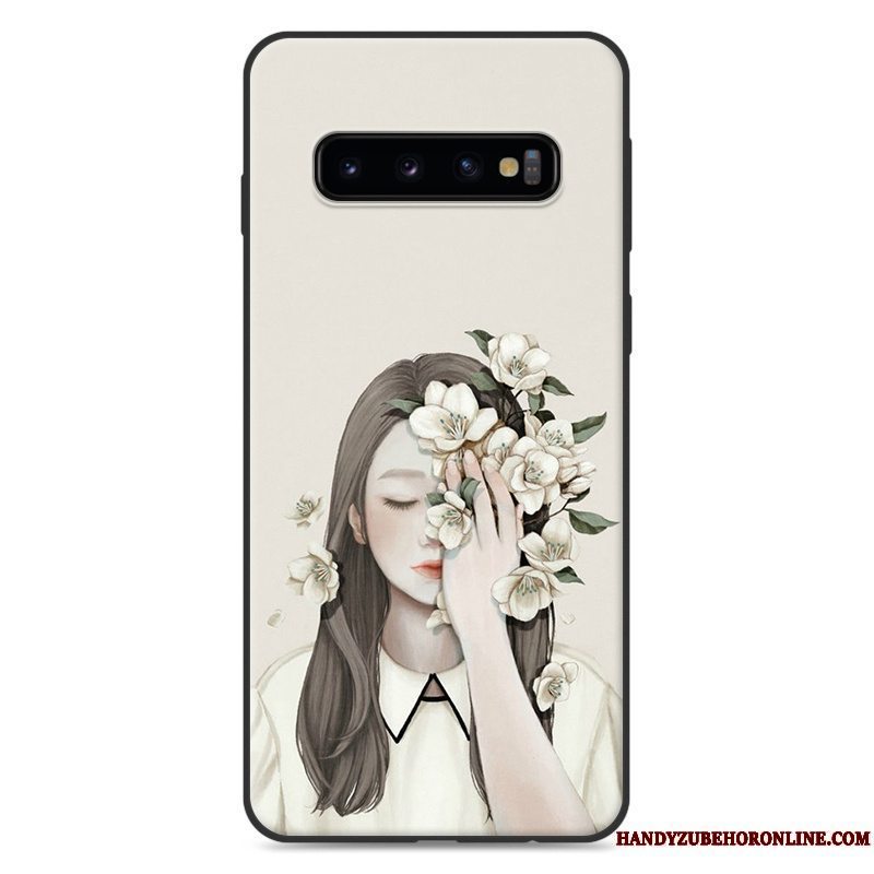 Etui Samsung Galaxy S10 Tasker Grøn Hængende Ornamenter, Cover Samsung Galaxy S10 Lille Sektion Telefon