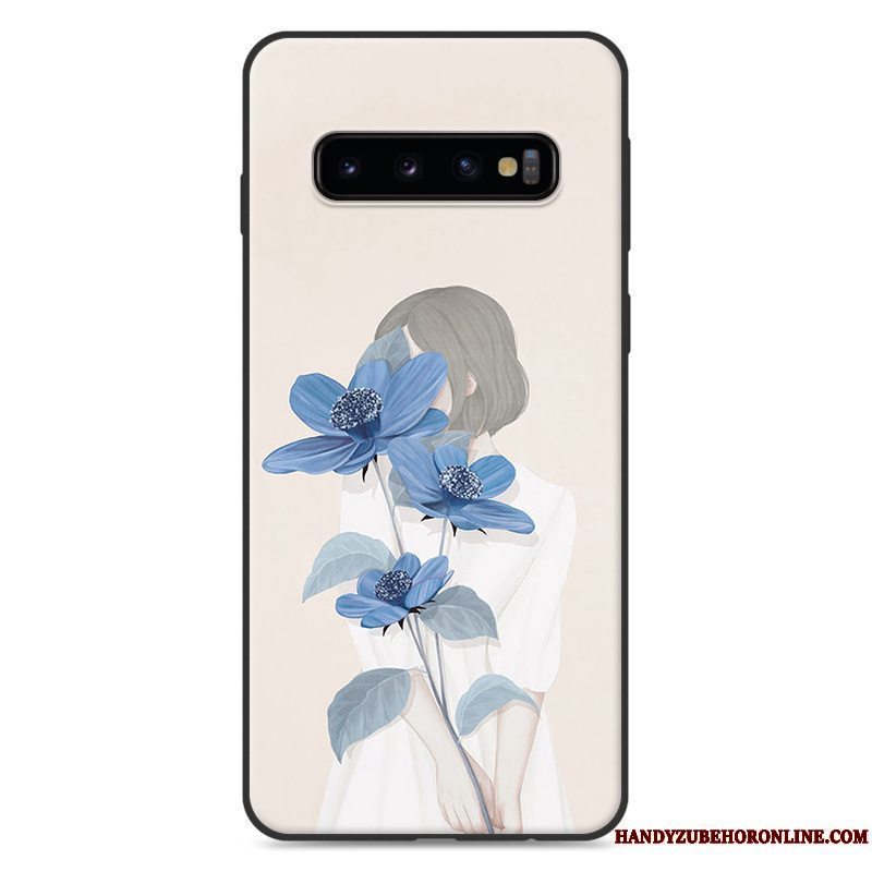 Etui Samsung Galaxy S10 Tasker Grøn Hængende Ornamenter, Cover Samsung Galaxy S10 Lille Sektion Telefon