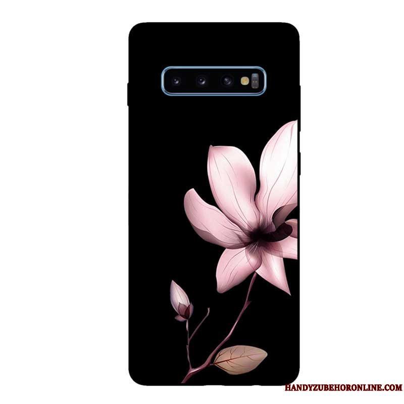 Etui Samsung Galaxy S10 Tasker Nubuck Anti-fald, Cover Samsung Galaxy S10 Beskyttelse Sort Tilpas