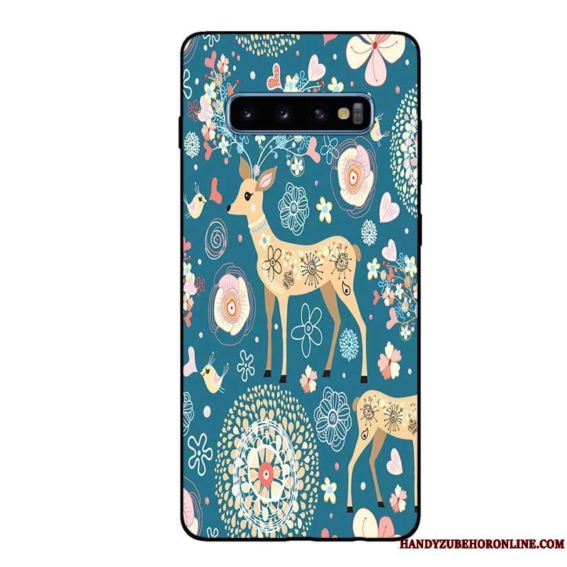 Etui Samsung Galaxy S10 Tasker Nubuck Anti-fald, Cover Samsung Galaxy S10 Beskyttelse Sort Tilpas