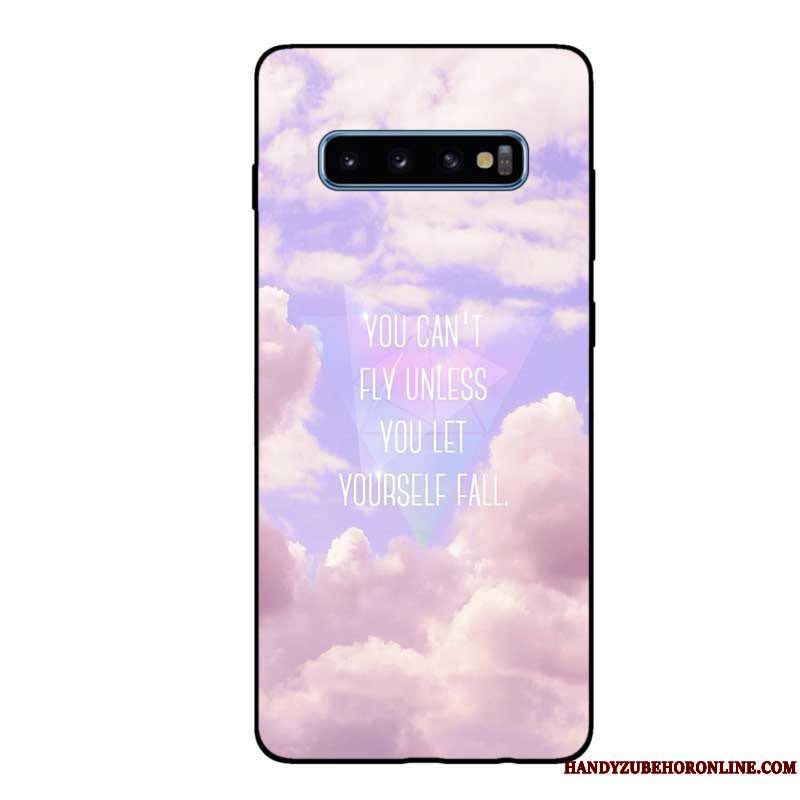 Etui Samsung Galaxy S10 Tasker Nubuck Anti-fald, Cover Samsung Galaxy S10 Beskyttelse Sort Tilpas