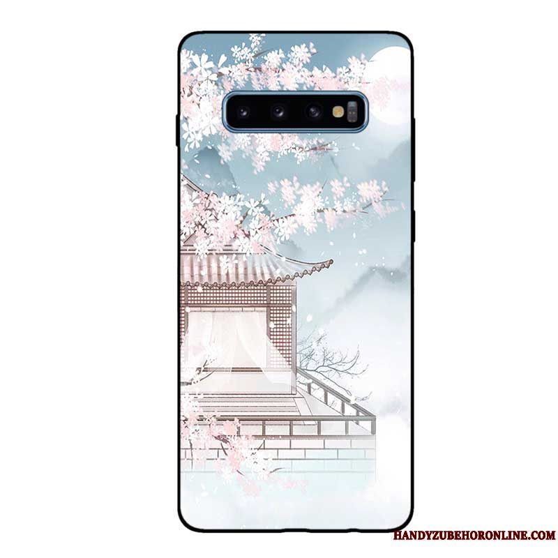 Etui Samsung Galaxy S10 Tasker Nubuck Anti-fald, Cover Samsung Galaxy S10 Beskyttelse Sort Tilpas