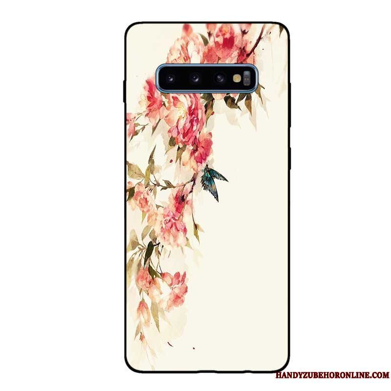 Etui Samsung Galaxy S10 Tasker Nubuck Anti-fald, Cover Samsung Galaxy S10 Beskyttelse Sort Tilpas