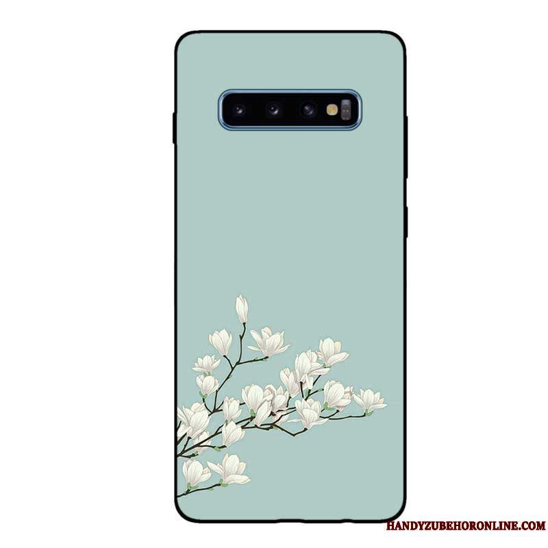 Etui Samsung Galaxy S10 Tasker Nubuck Anti-fald, Cover Samsung Galaxy S10 Beskyttelse Sort Tilpas