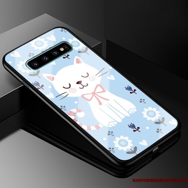 Etui Samsung Galaxy S10 Tasker Smuk Hård, Cover Samsung Galaxy S10 Beskyttelse Grøn Glas