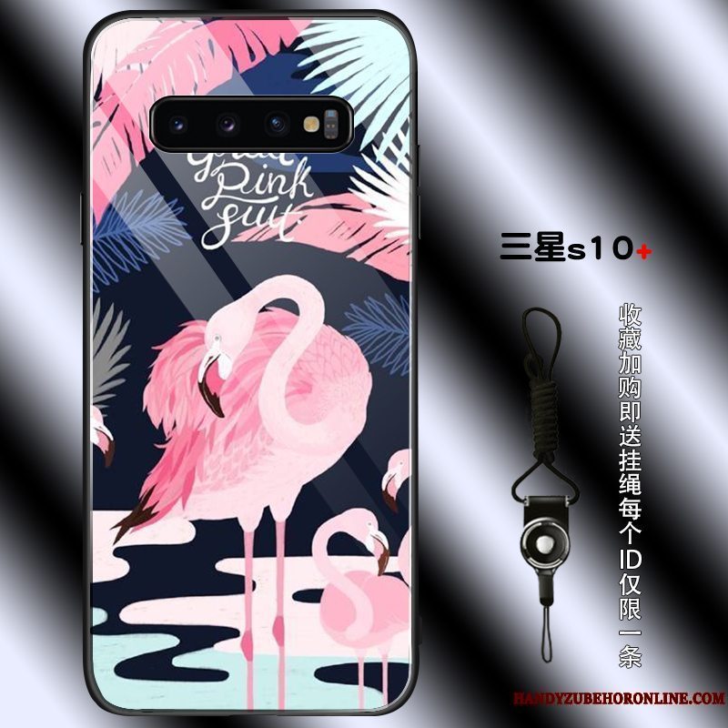 Etui Samsung Galaxy S10+ Tasker Telefonblå, Cover Samsung Galaxy S10+ Silikone Glas Af Personlighed