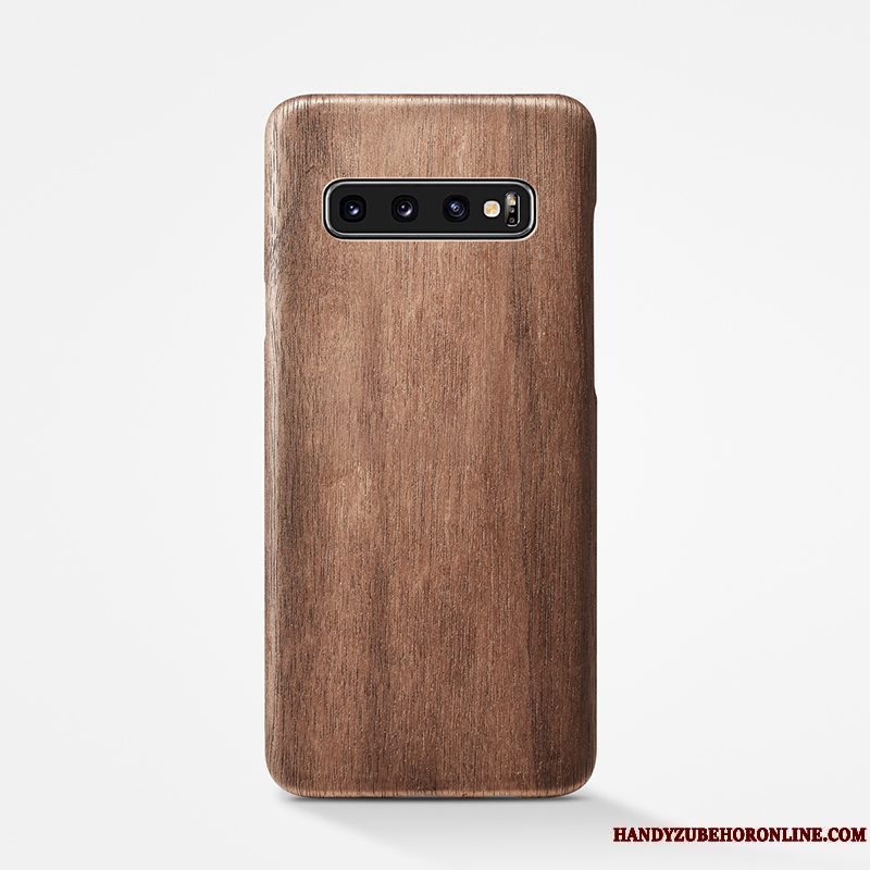 Etui Samsung Galaxy S10+ Træ Tynd Bagdæksel, Cover Samsung Galaxy S10+ Tasker Simple Træ