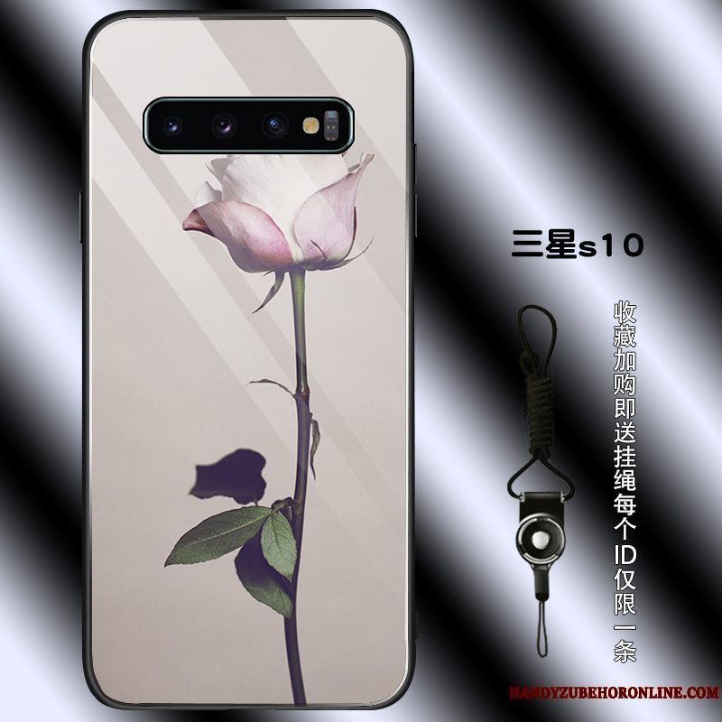 Etui Samsung Galaxy S10 Vintage Blomster Telefon, Cover Samsung Galaxy S10 Beskyttelse Simple Anti-fald