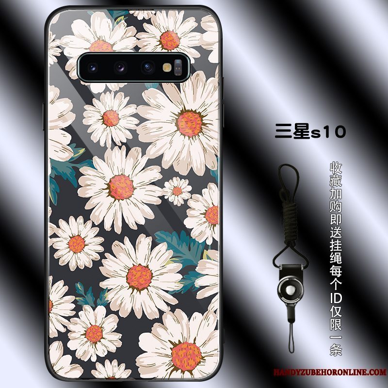 Etui Samsung Galaxy S10 Vintage Blomster Telefon, Cover Samsung Galaxy S10 Beskyttelse Simple Anti-fald