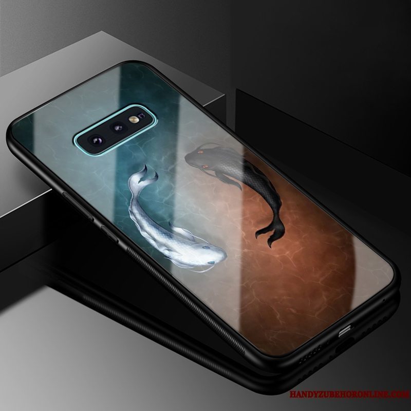 Etui Samsung Galaxy S10e Beskyttelse Glas Hvid, Cover Samsung Galaxy S10e Blød Anti-fald Telefon