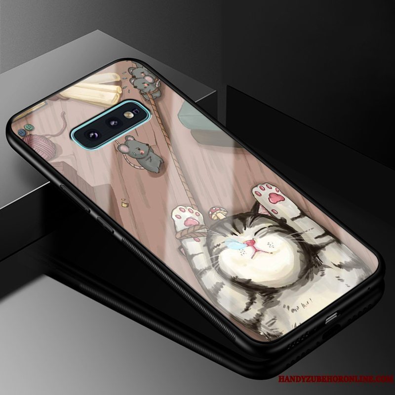 Etui Samsung Galaxy S10e Beskyttelse Glas Hvid, Cover Samsung Galaxy S10e Blød Anti-fald Telefon