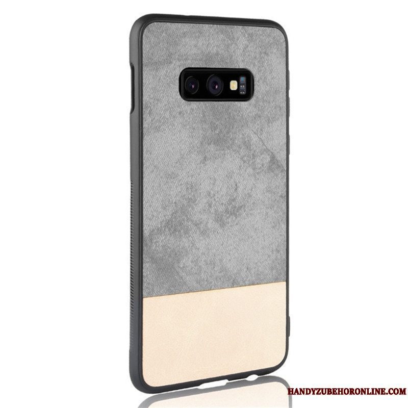 Etui Samsung Galaxy S10e Beskyttelse Grå Denim, Cover Samsung Galaxy S10e Læder Telefonhård