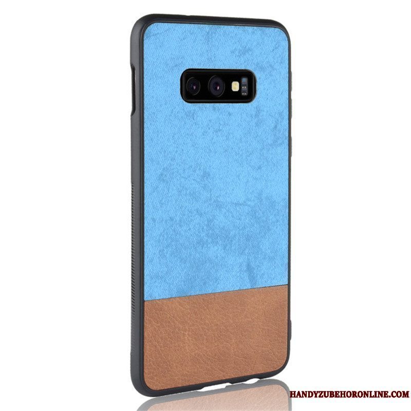 Etui Samsung Galaxy S10e Beskyttelse Grå Denim, Cover Samsung Galaxy S10e Læder Telefonhård