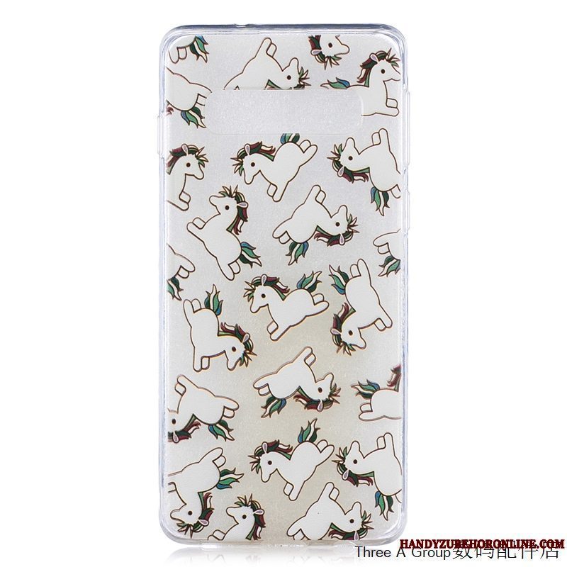 Etui Samsung Galaxy S10e Beskyttelse Grøn Telefon, Cover Samsung Galaxy S10e Cartoon Anti-fald