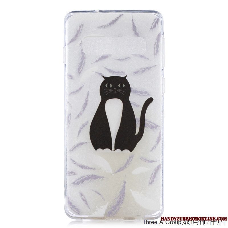 Etui Samsung Galaxy S10e Beskyttelse Grøn Telefon, Cover Samsung Galaxy S10e Cartoon Anti-fald