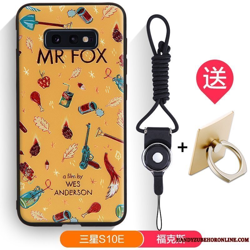 Etui Samsung Galaxy S10e Beskyttelse Nubuck Sort, Cover Samsung Galaxy S10e Tasker Anti-fald Telefon