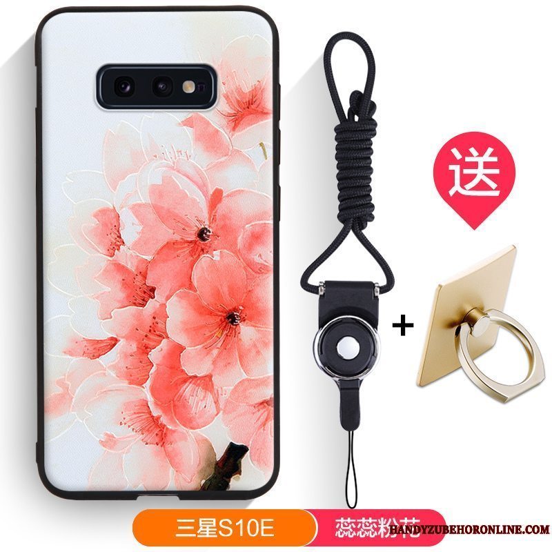 Etui Samsung Galaxy S10e Beskyttelse Nubuck Sort, Cover Samsung Galaxy S10e Tasker Anti-fald Telefon