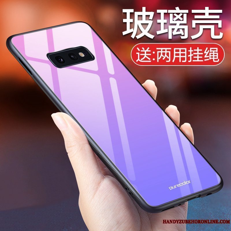 Etui Samsung Galaxy S10e Beskyttelse Ny Trend, Cover Samsung Galaxy S10e Silikone Hærdet Glas Simple