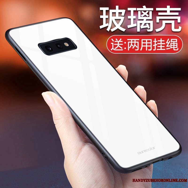 Etui Samsung Galaxy S10e Beskyttelse Ny Trend, Cover Samsung Galaxy S10e Silikone Hærdet Glas Simple