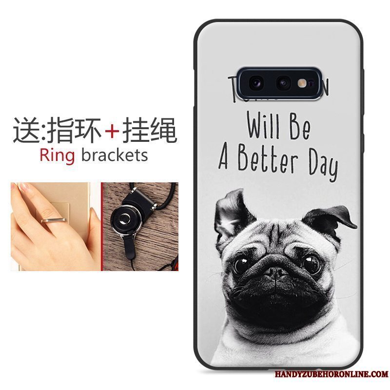 Etui Samsung Galaxy S10e Beskyttelse Trendy Sort, Cover Samsung Galaxy S10e Silikone Telefonsmuk