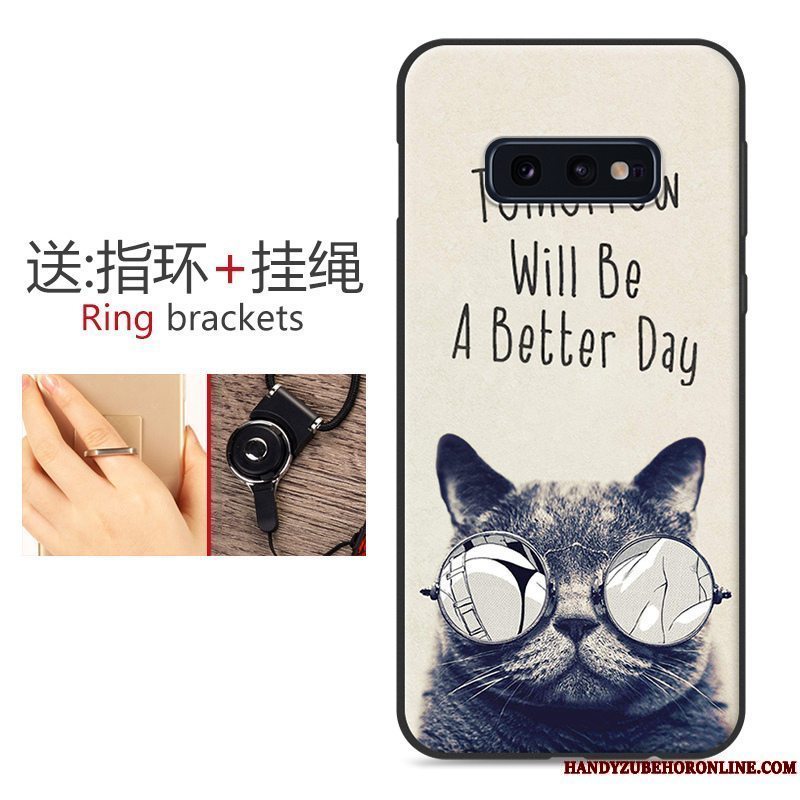 Etui Samsung Galaxy S10e Beskyttelse Trendy Sort, Cover Samsung Galaxy S10e Silikone Telefonsmuk