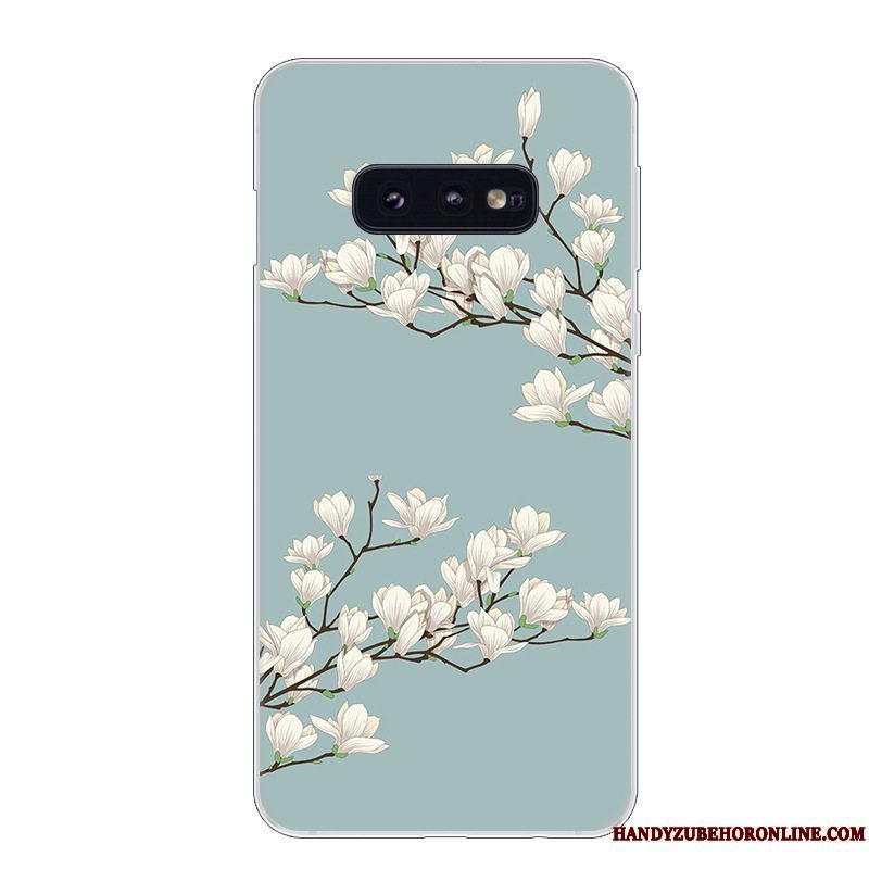 Etui Samsung Galaxy S10e Blød Blå Hvid, Cover Samsung Galaxy S10e Silikone Anti-fald Telefon