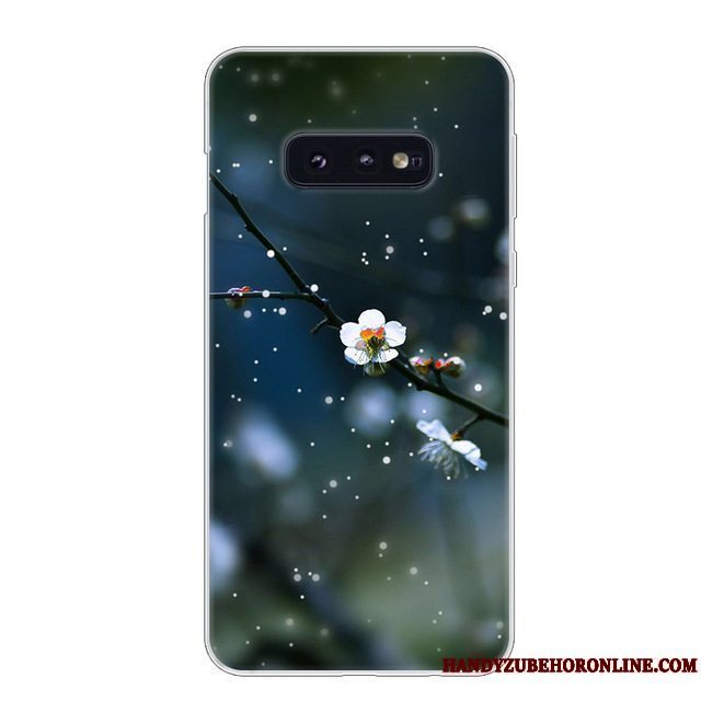 Etui Samsung Galaxy S10e Blød Blå Hvid, Cover Samsung Galaxy S10e Silikone Anti-fald Telefon