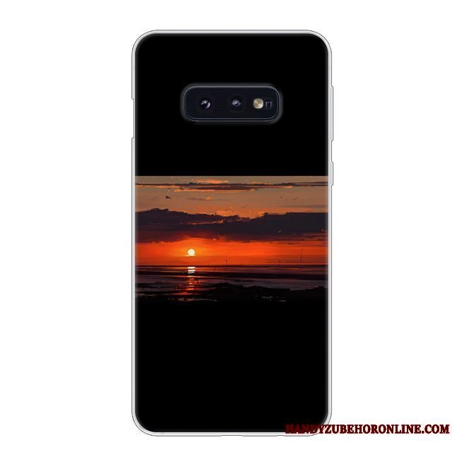 Etui Samsung Galaxy S10e Blød Blå Hvid, Cover Samsung Galaxy S10e Silikone Anti-fald Telefon