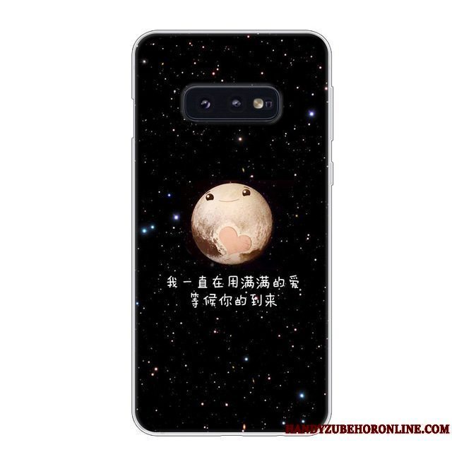 Etui Samsung Galaxy S10e Blød Blå Hvid, Cover Samsung Galaxy S10e Silikone Anti-fald Telefon