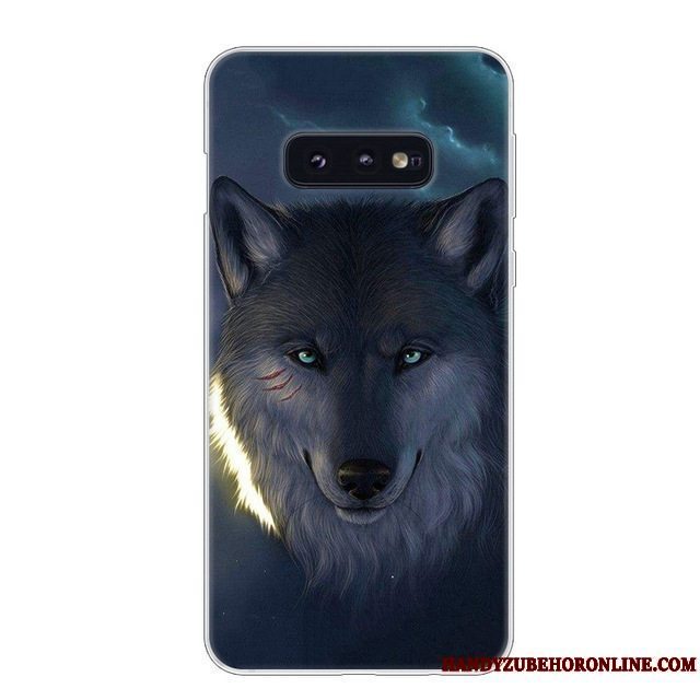 Etui Samsung Galaxy S10e Blød Blå Hvid, Cover Samsung Galaxy S10e Silikone Anti-fald Telefon