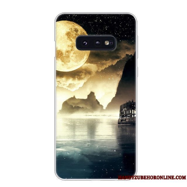 Etui Samsung Galaxy S10e Blød Blå Hvid, Cover Samsung Galaxy S10e Silikone Anti-fald Telefon