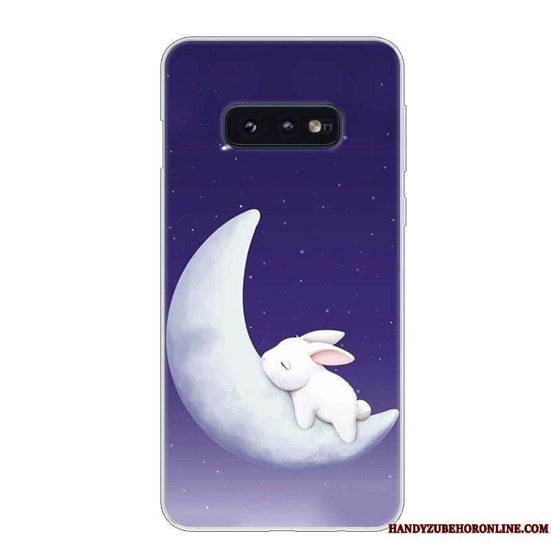 Etui Samsung Galaxy S10e Blød Blå Hvid, Cover Samsung Galaxy S10e Silikone Anti-fald Telefon